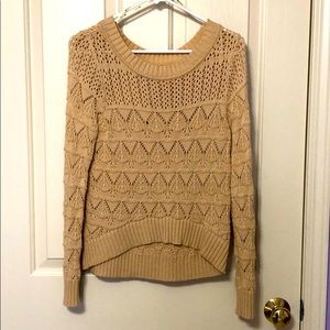 Beige netted Forever 21 sweater